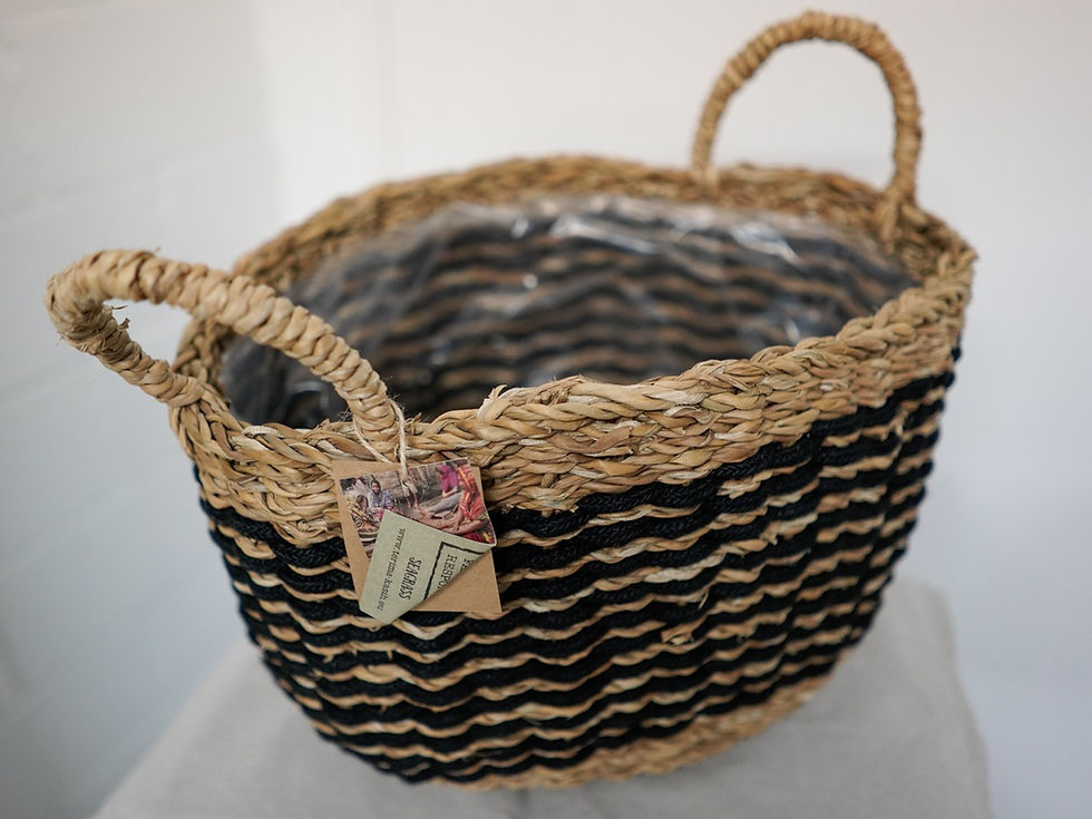 Miniaturbild: Pflanzgefäss, Pflanzkorb, Pflanzkübel, Seegras, Cato, Terima Kasih, Nachhaltig, Fairtrade, Natur, rund