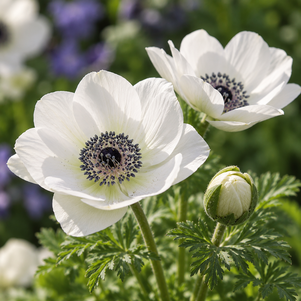 Blumenzwiebel, Anemone, weiss, Bride, Frühling, Magnolia Outdoors, Terrasse, Garten