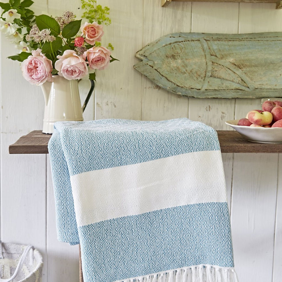 Miniaturbild: Outdoor Decke Strandtuch Hammam teal, türkis, wetterfest, waschbar, Weaver Green, Magnolia Outdoors, Terrasse, Garten