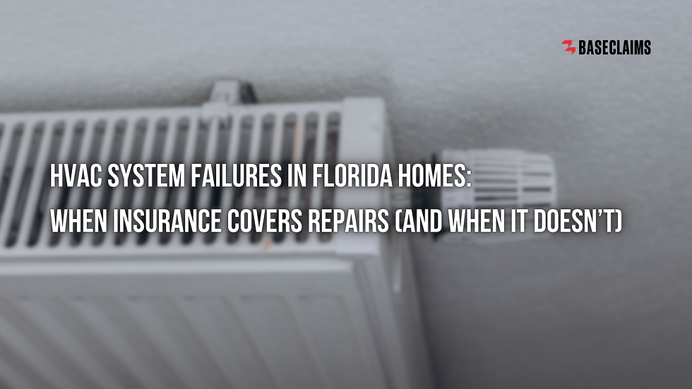 HVAC Failures in Florida Homes: What Insurance Covers ❄️🏠