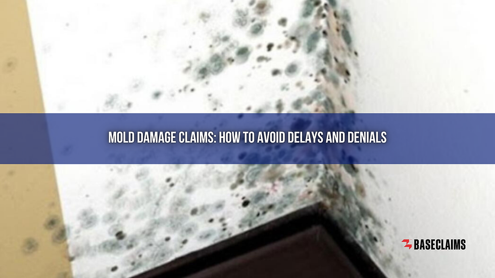 Mold Damage Claims: How to Avoid Delays and Denials