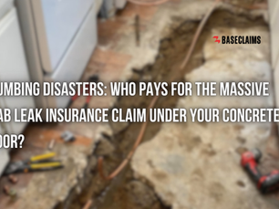 Plumbing Disasters: Who Pays for the Massive Slab Leak Insurance Claim Under Your Concrete Floor?