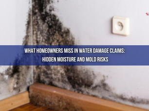 What Homeowners Miss in Water Damage Claims: Hidden Moisture and Mold Risks