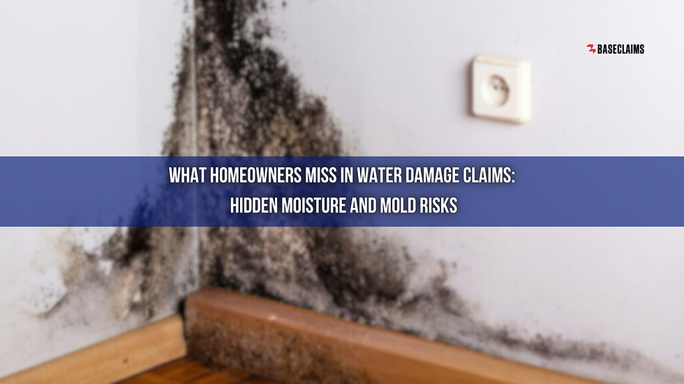 What Homeowners Miss in Water Damage Claims: Hidden Moisture and Mold Risks