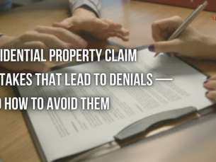 Residential Property Claim Mistakes That Lead to Denials — And How to Avoid Them
