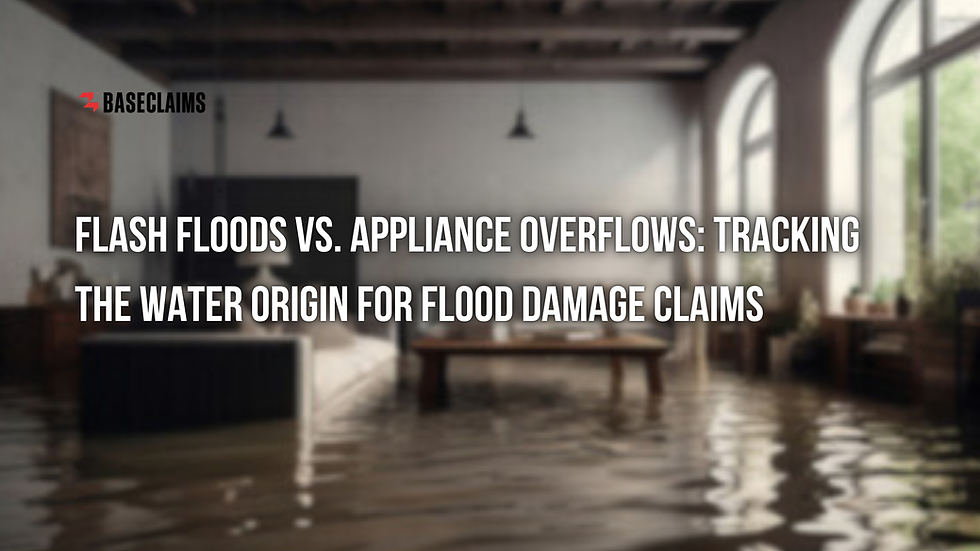 Flood Damage Claims: Flash Floods vs Appliance Leaks
