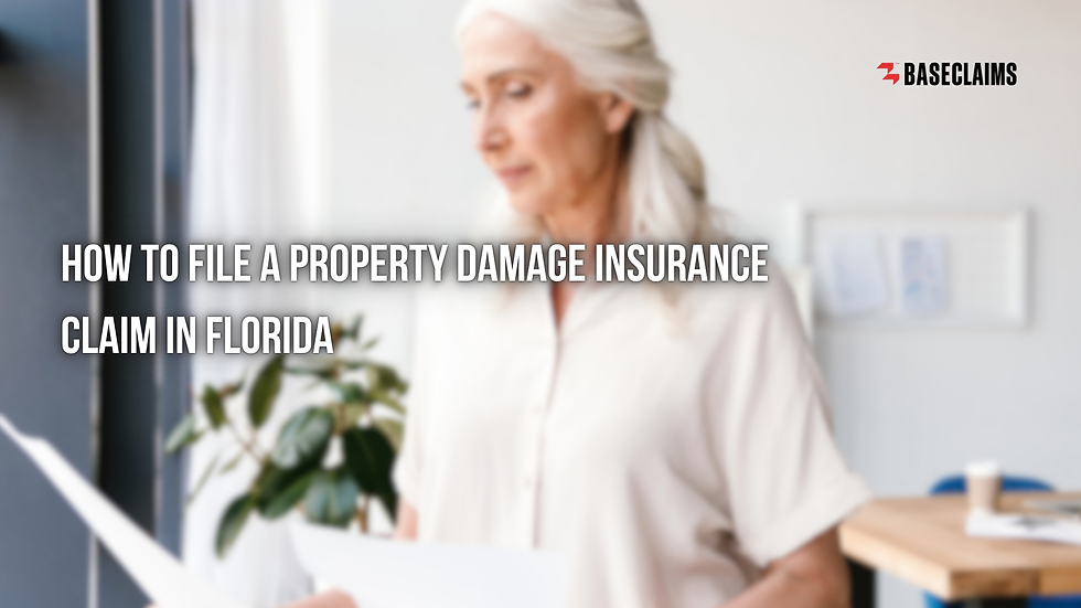 How to File a Property Damage Insurance Claim in Florida