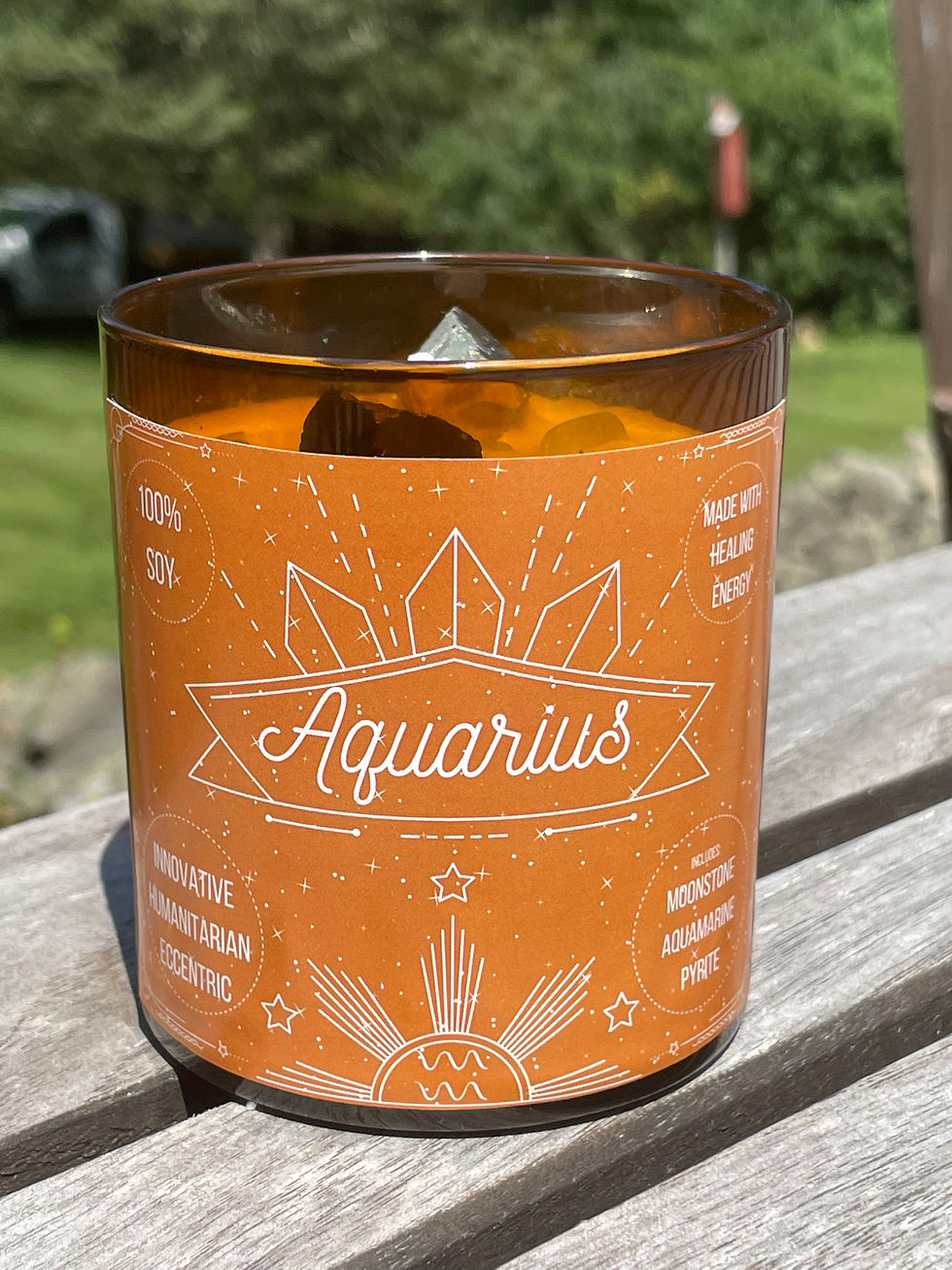 Thumbnail: Zodiac Crystal Candles - Air Signs💨