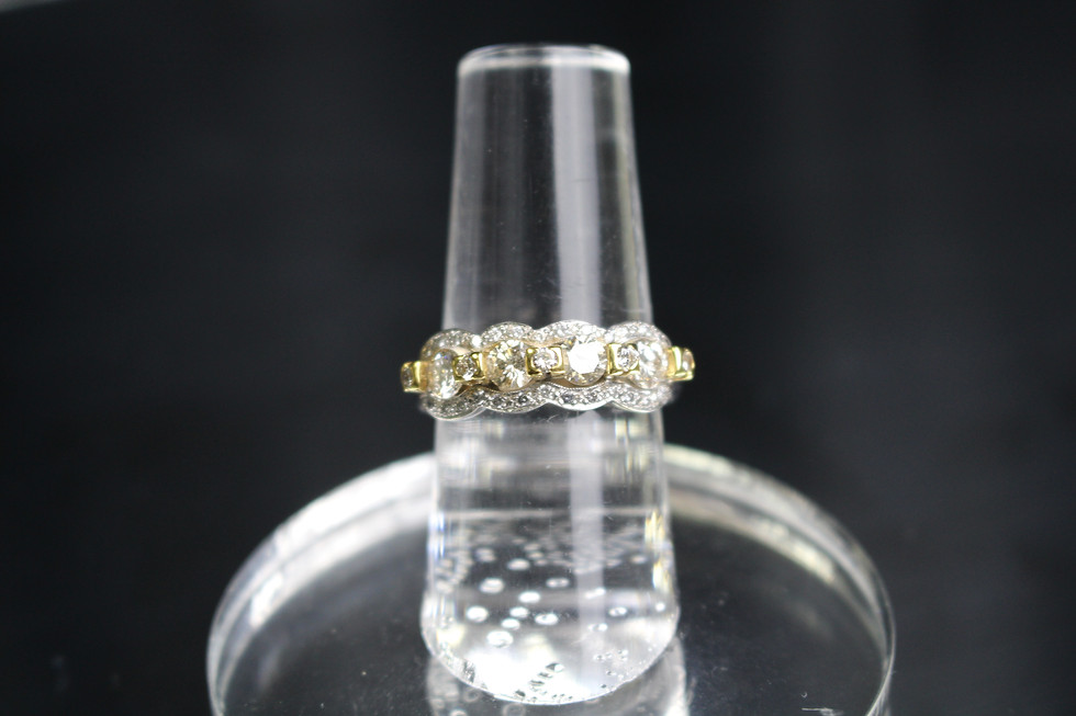 Thumbnail: 4 Stone Diamond Ring Halo
