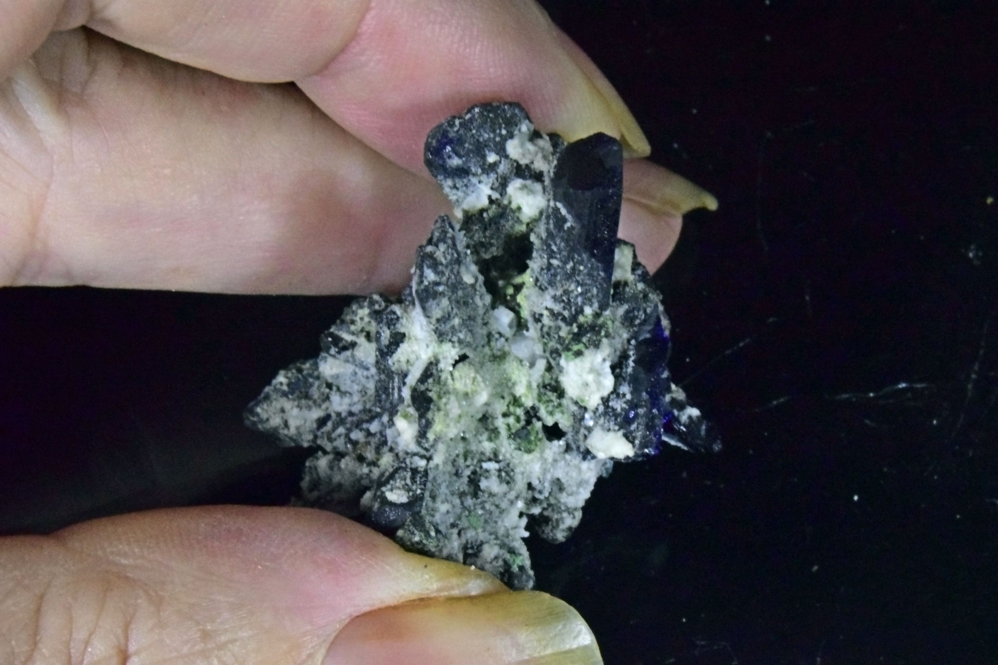 Azurite crystals