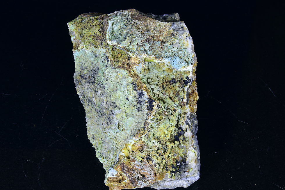 Thumbnail: Blue to green Plumbogummite on rock matrix