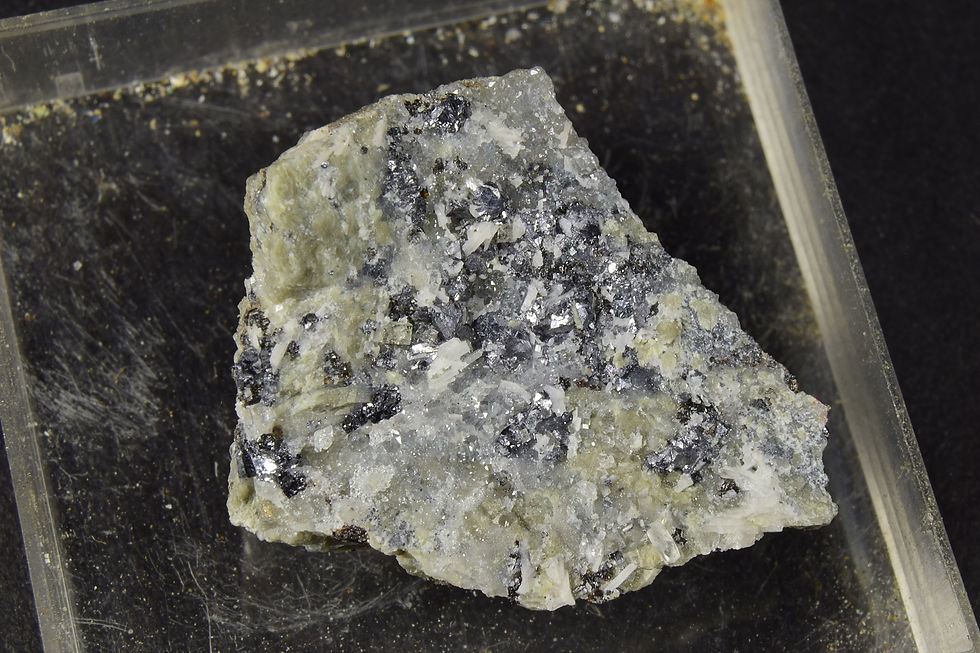Galena crystals on rock matrix