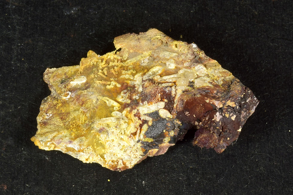 Thumbnail: Hinsdalite pseudomorphing Pyromorphite on slate matrix