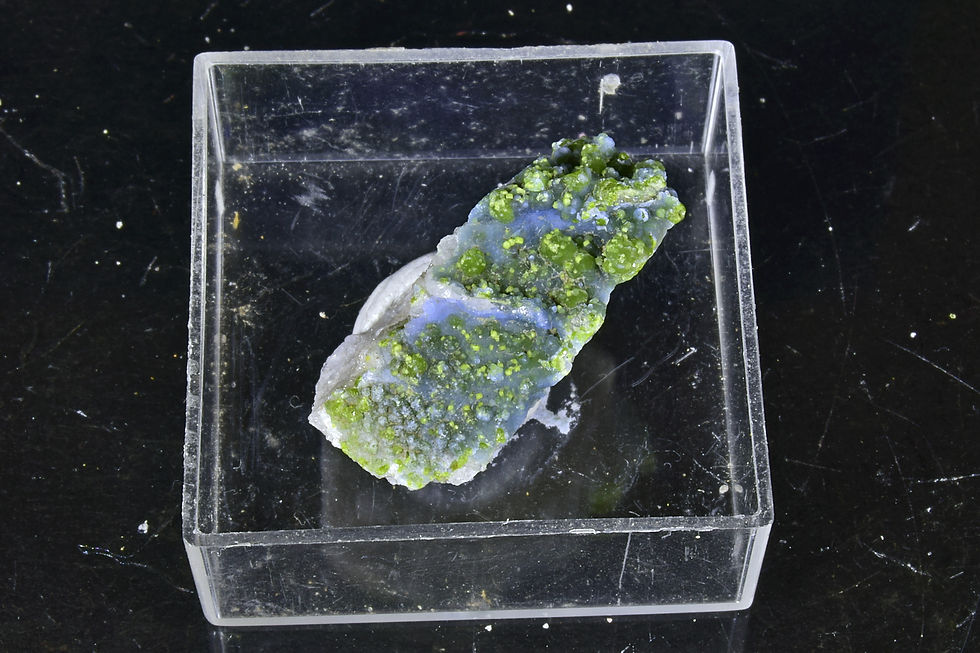 PLUMBOGUMMITE - Roughton Gill Mine, Caldbeck Fells, Cumbria