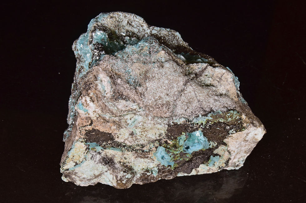 Thumbnail: Aurichalcite crystals in limonitic matrix