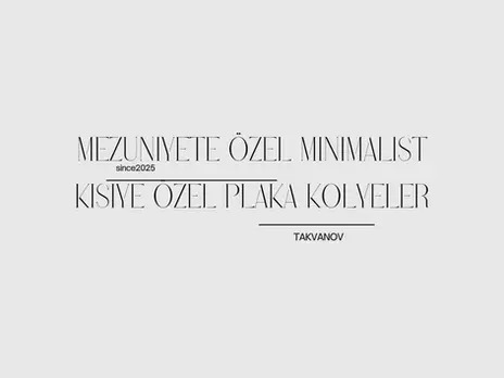 Mezuniyete Özel Minimalist Kişiye Özel Plaka Kolyeler