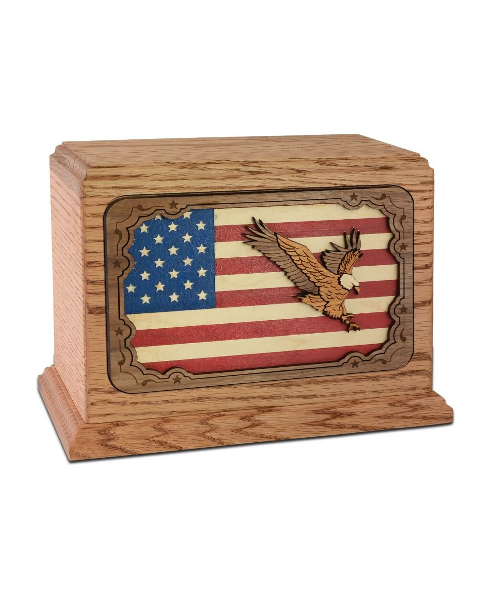 3D Art Eagle and Flag Urn