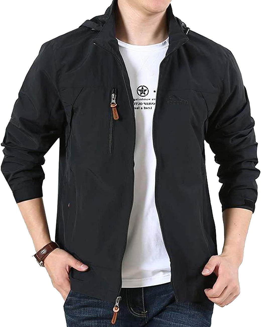 ウインドブレーカー ジャンパー メンズ ジャケット アウトドア 軽量 防風 ブルゾン 大きいサイズ カジュアル