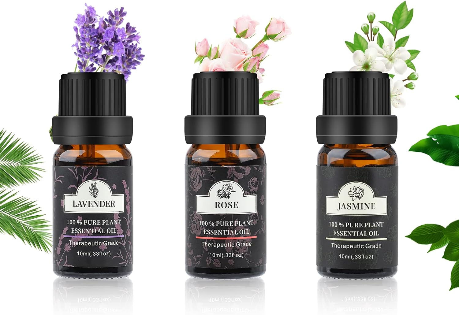 100セット　ラベンダー/ローズ/ジャスミン 10mlx3本(フローラン系) 精油