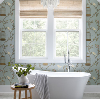 Accent wall in a bathroom 