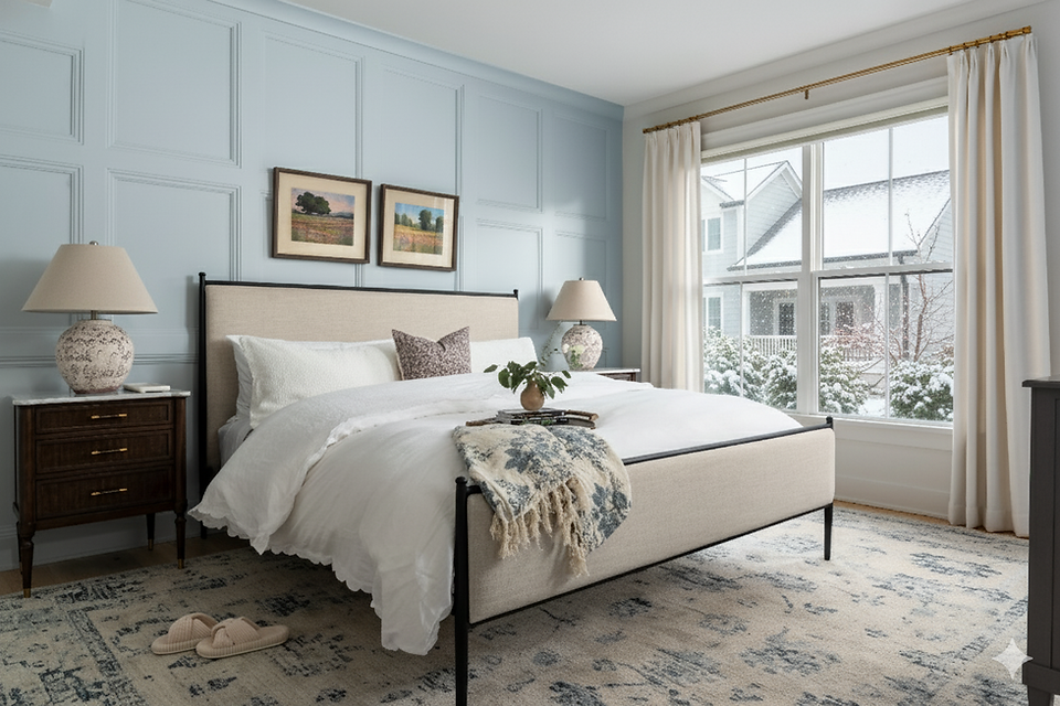Guest bedroom in Woodlawn Park.