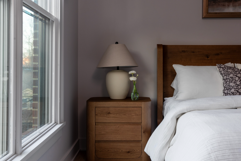 Muted bedroom paint color. 