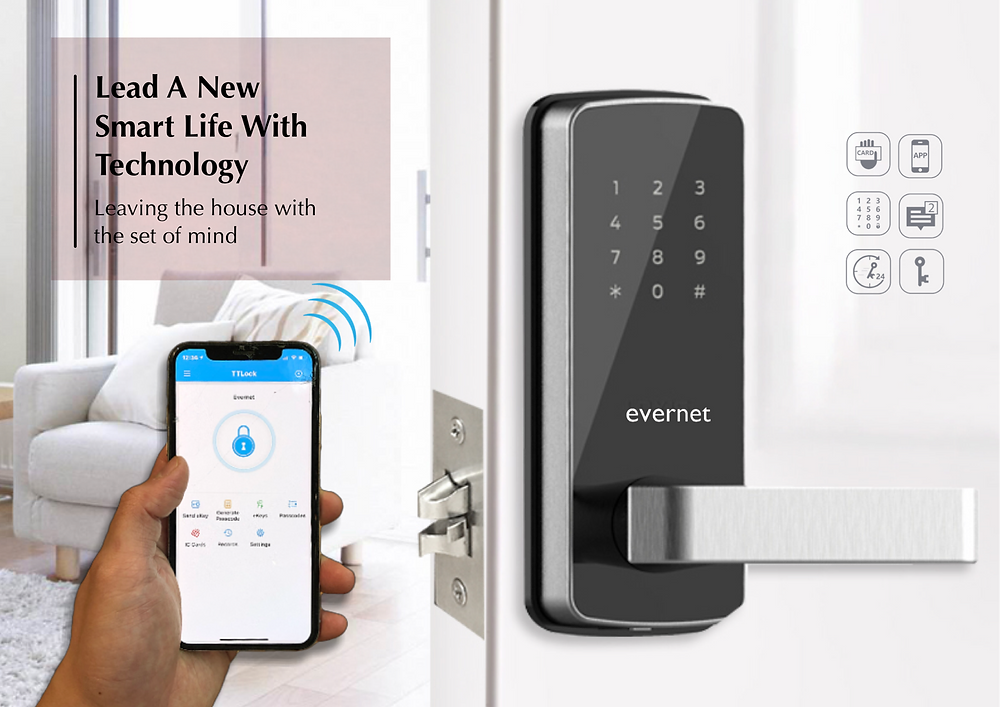 Ever Lock Multi Key System Bluetooth Smart Lock/ Evernet Digital Door Lock (Kuala Lumpur)