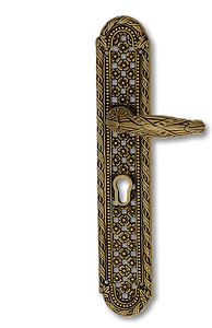 Antique Design Solid Brass On Plate Lever Handle LBR006