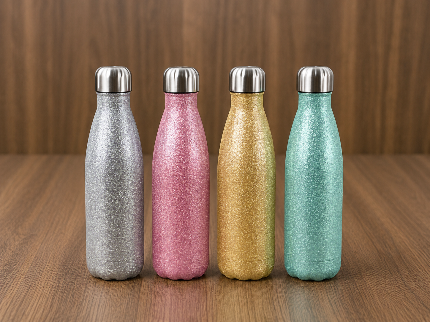 Garrafa Térmica de Inox com Glitter - 500ml
