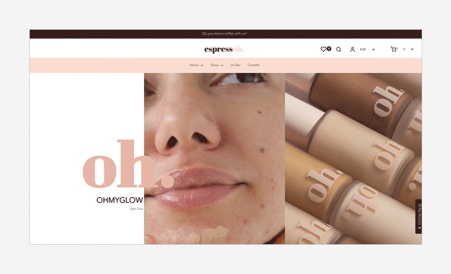 Esempio di web design con immagini di persone reali