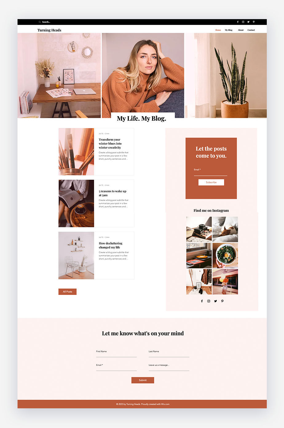 Template per un blog personale
