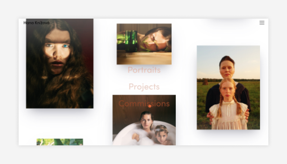 Esempio portfolio fotografico Hana Knizova