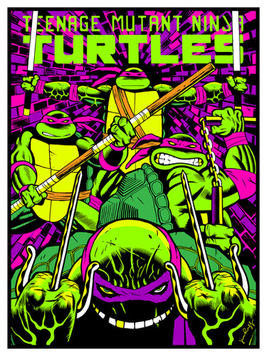 Teenage Mutant Ninja Turtles -- Blacklight Poster | jimruggart