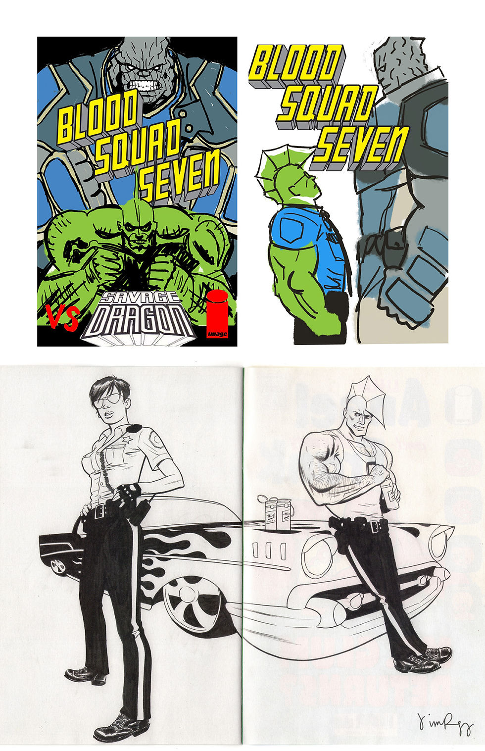 Thumbnail: BLOOD SQUAD SEVEN COVERS zine