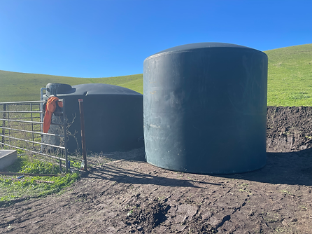 Water Tank installation for mitigation plantings