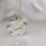 memorial ashes silver pet paw print necklace by KL jewellery designs