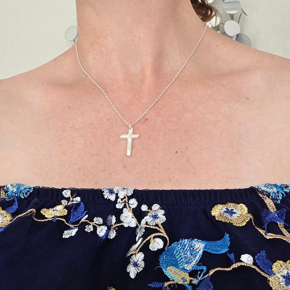 Thumbnail: Handmade large, silver memorial ashes necklace, KL Jewellery Designs