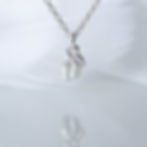 handmade silver footprints cremation ashes necklace, Belfast, KL Jewellery Designs