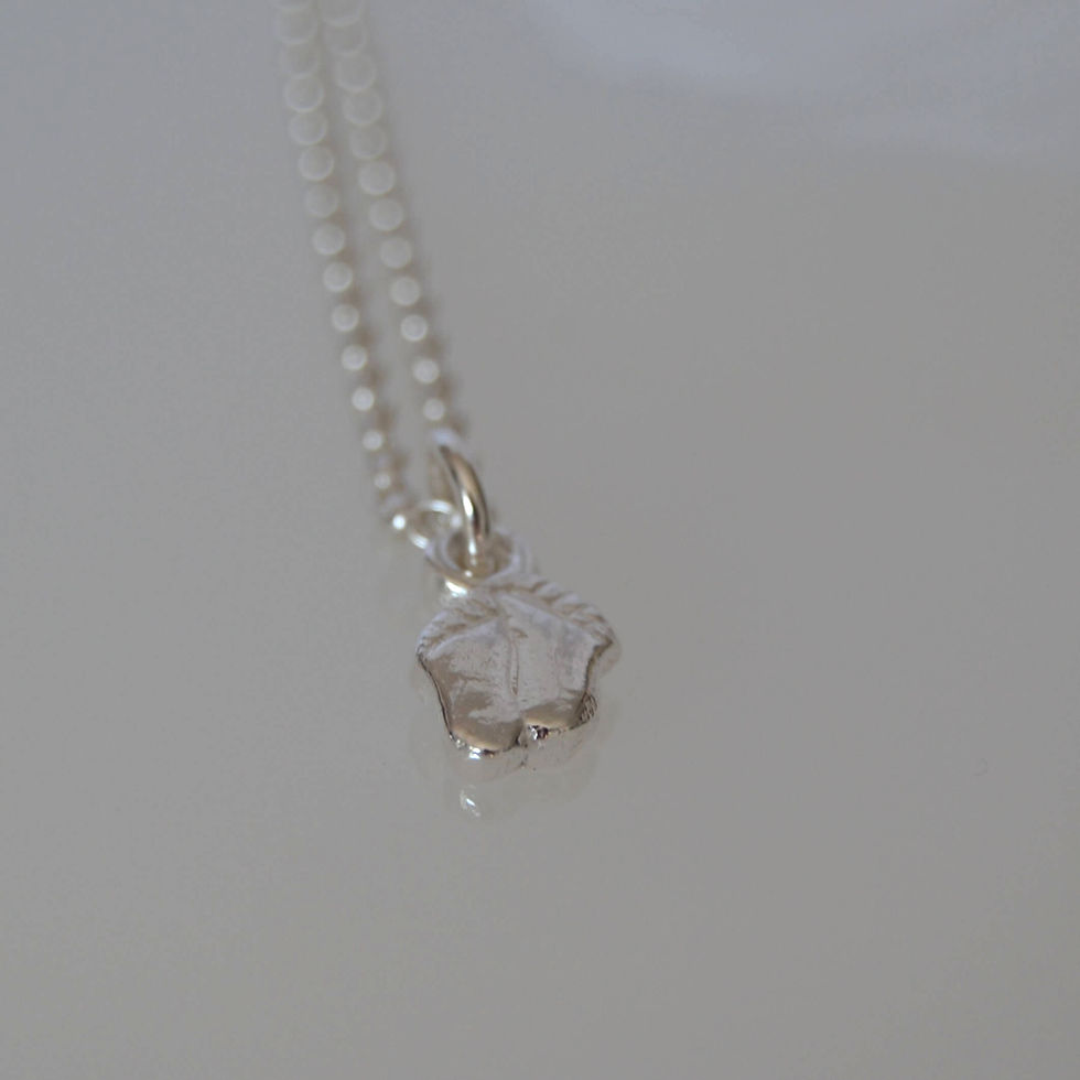 Thumbnail: Handmade Silver Footprints Memorial Ashes Necklace, KL Jewellery Designs