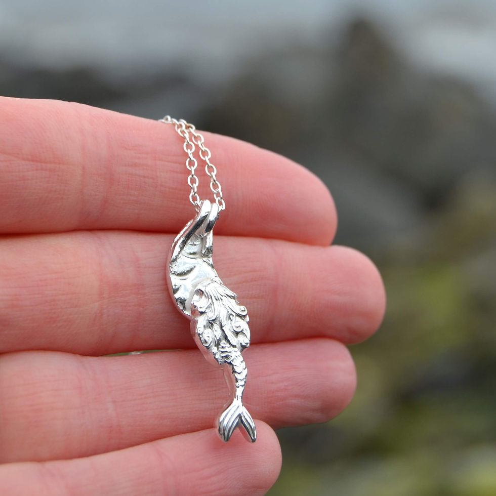 Thumbnail: Handmade fine silver Celestial Mermaid Necklace, KL Jewellery Designs, Belfast