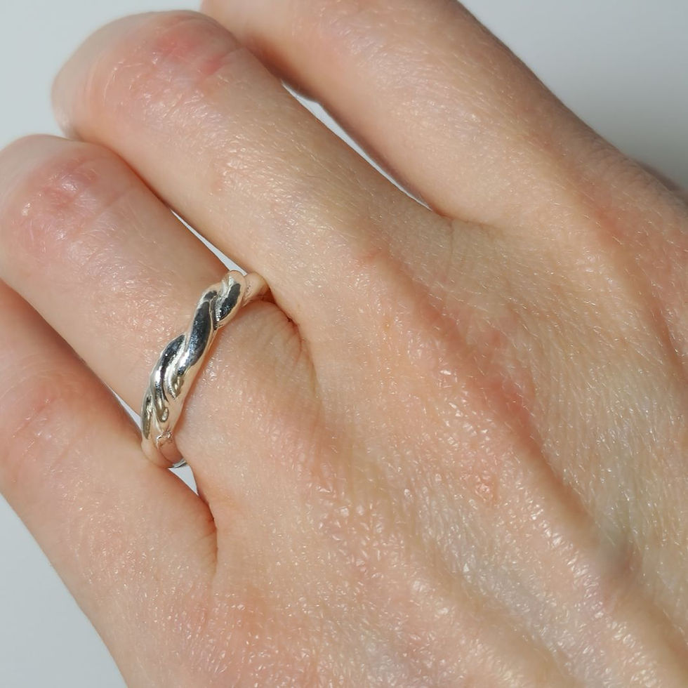 Thumbnail: Handmade Silver Memorial Ashes Rope Ring, KL Jewellery Designs