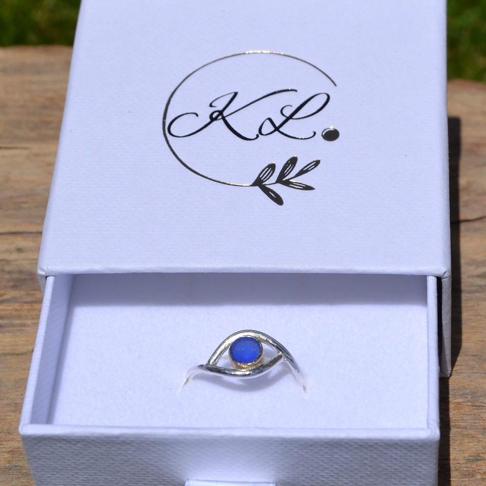 Thumbnail: 9ct gold and sterling silver sea glass ring, recycled materials, mermaid tears