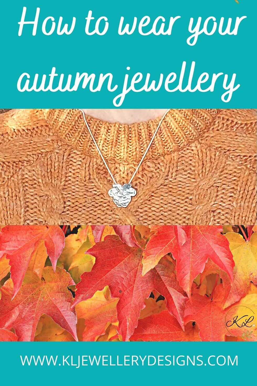 Handmade recycled silver leaf jewellery inspired by Autumn