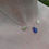 Thumbnail: Starlight swimmers necklace, cobalt blue sea glass charm with two gold and silver star charms