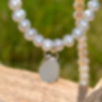 handmade ivory freshwater pearl and silver grey sea glass necklace, KL Jewellery Designs