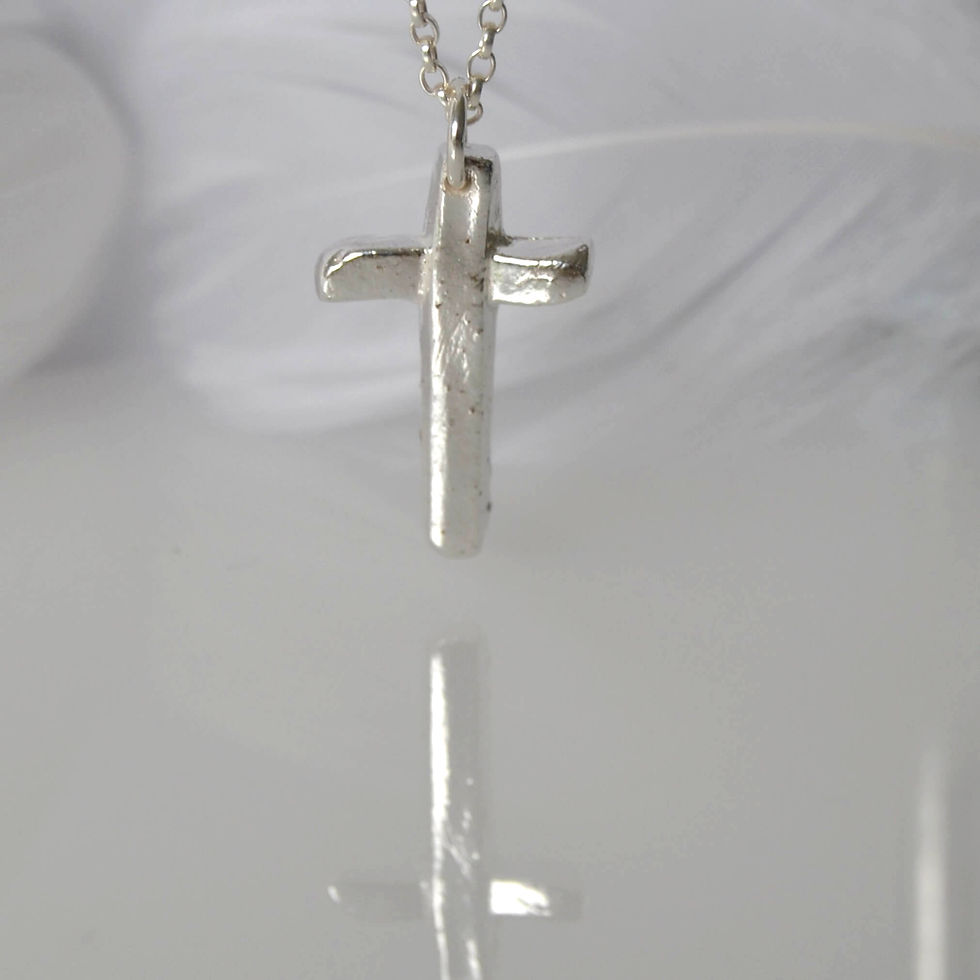 Thumbnail: Handmade large, silver ashes memorial necklace, KL Jewellery Designs