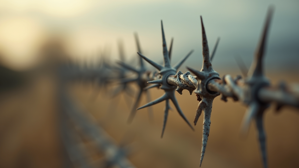 Close-up view of bird spikes installed on a ledge