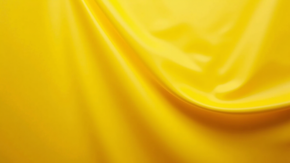 Close-up view of a yellow LDPE tarpaulin