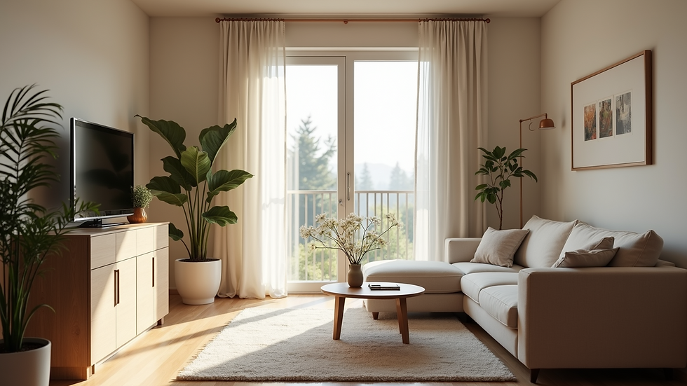 Wide angle view of a pest-free home
