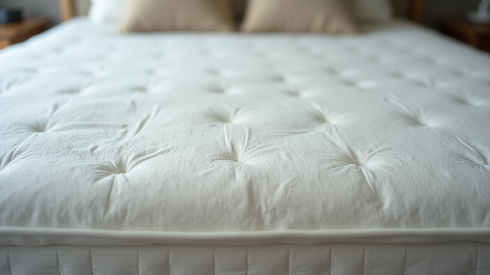 Eye-level view of mattress with bed bug-proof encasement